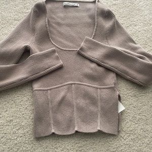 Abercrombie Corset Scoop Neck Sweater